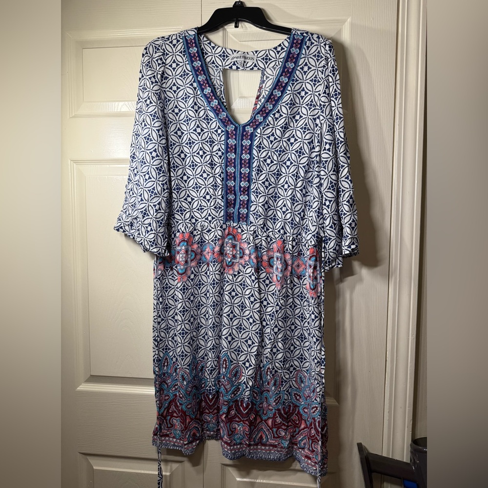 Almost Famous Women’s Embroidered Patterned‎ Dress